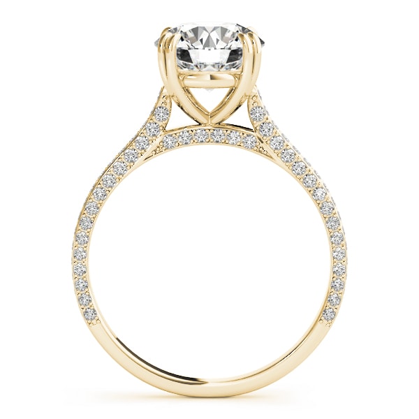 14K Yellow Gold 1 1/2 ct tw Single Row Diamond Engagement Ring