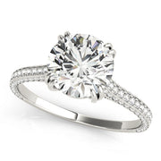 1.0 CT Round Diamond Single Row Ring