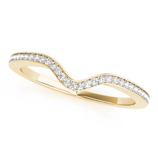 18K Yellow Gold 1/5 ct tw Diamond Wedding Ring