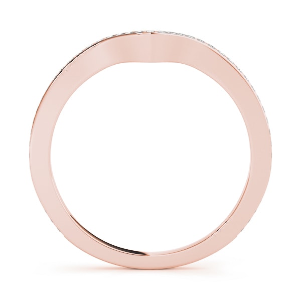 18K Rose Gold 1/5 ct tw Diamond Wedding Ring