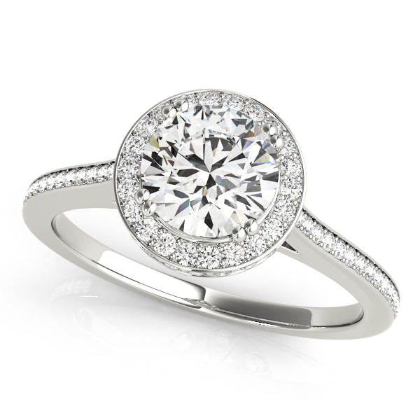 Diamond Round Halo Engagement Ring
