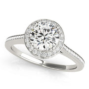Diamond Round Halo Engagement Ring