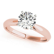 14K Rose Gold 1 ct Diamond Engagement Ring Solitaire