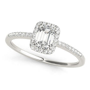 Platinum 1 1/5 ct tw Halo Diamond Engagement Ring