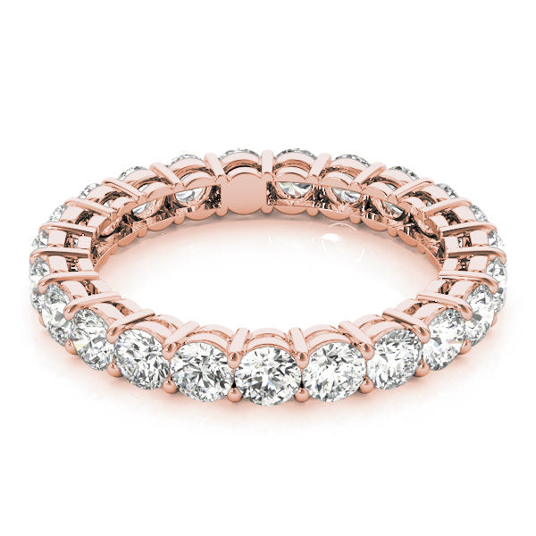 18K Rose Gold 1 ct tw Diamond Wedding Ring