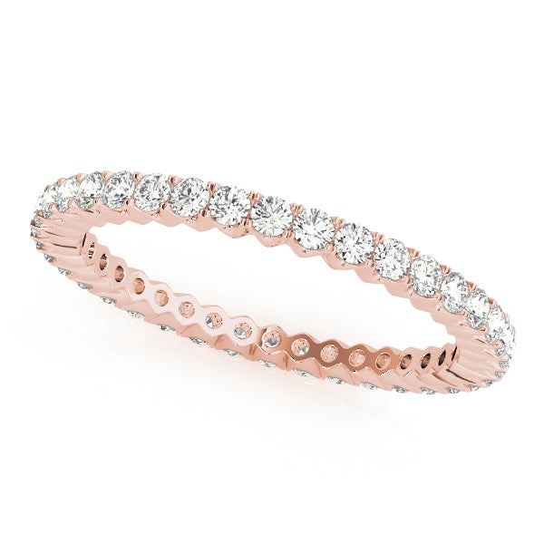 18K Rose Gold 1/4 ct tw Diamond Wedding Ring