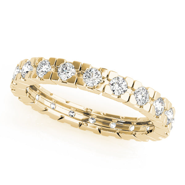 14K Yellow Gold 7/8 ct Diamond Wedding Band
