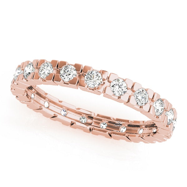 14K Rose Gold 1/2 ct tw Diamond Wedding Ring