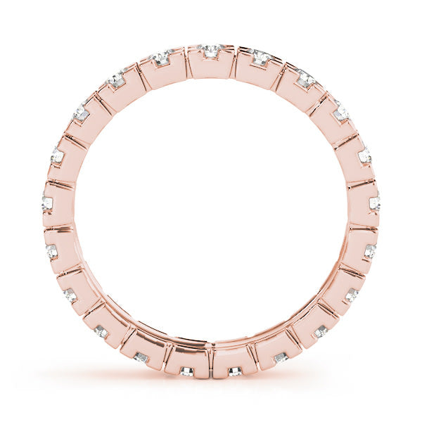 14K Rose Gold 1/2 ct tw Diamond Wedding Ring