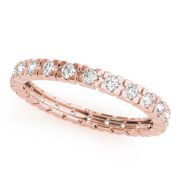 14K Rose Gold 3/8 ct tw Diamond Wedding Ring