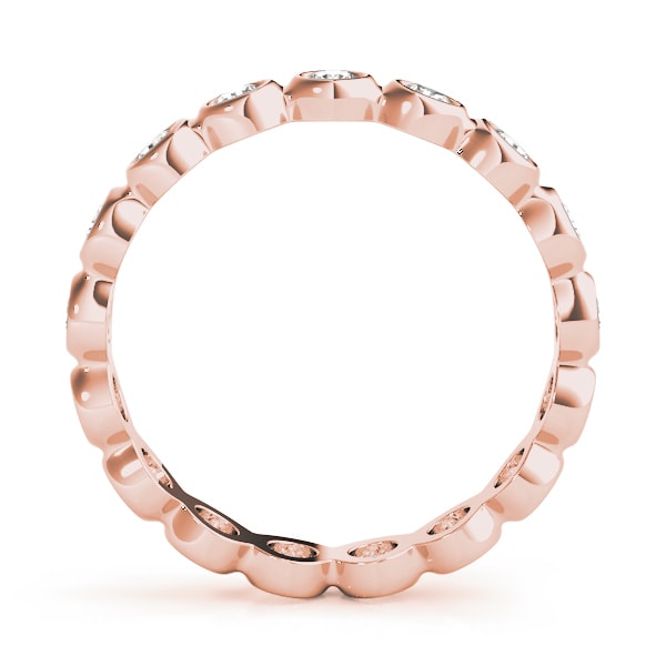 18K Rose Gold 5/8 ct tw Diamond Wedding Ring