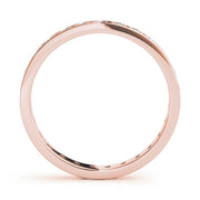 18K Rose Gold 1/4 ct tw Diamond Wedding Ring