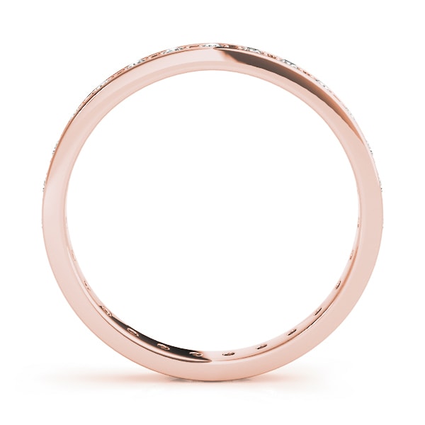 18K Rose Gold 1/4 ct tw Diamond Wedding Ring