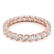 14K Rose Gold 1 ct tw Diamond Wedding Ring