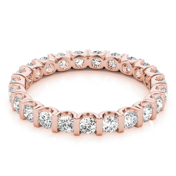 14K Rose Gold 1 ct tw Diamond Wedding Ring