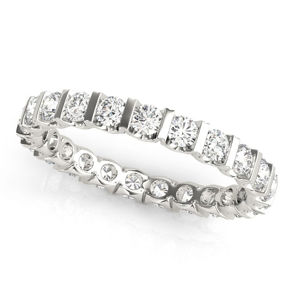 18K White Gold 1 ct tw Diamond Wedding Ring