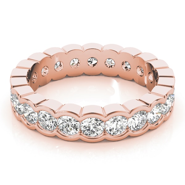 18K Rose Gold 7/8 ct tw Diamond Wedding Ring