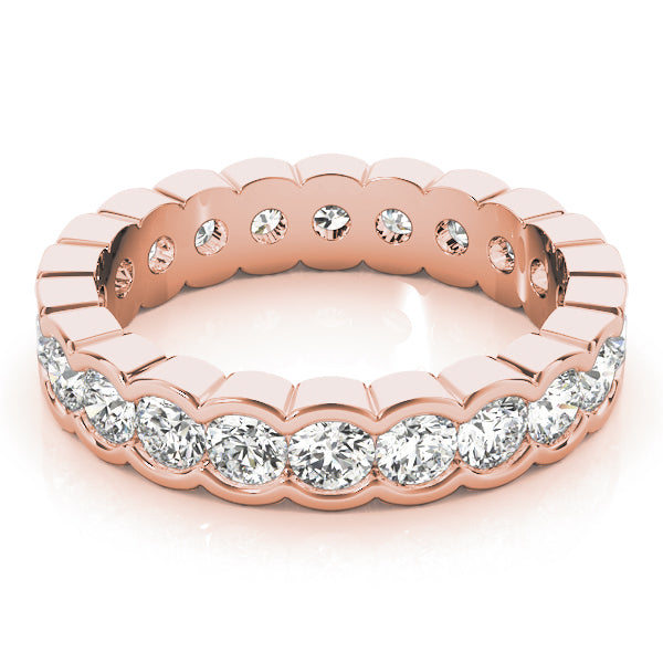 18K Rose Gold 7/8 ct tw Diamond Wedding Ring