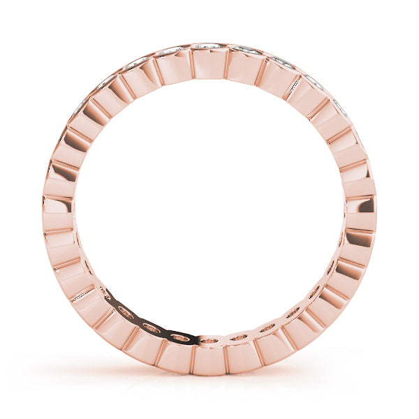 18K Rose Gold 7/8 ct tw Diamond Wedding Ring