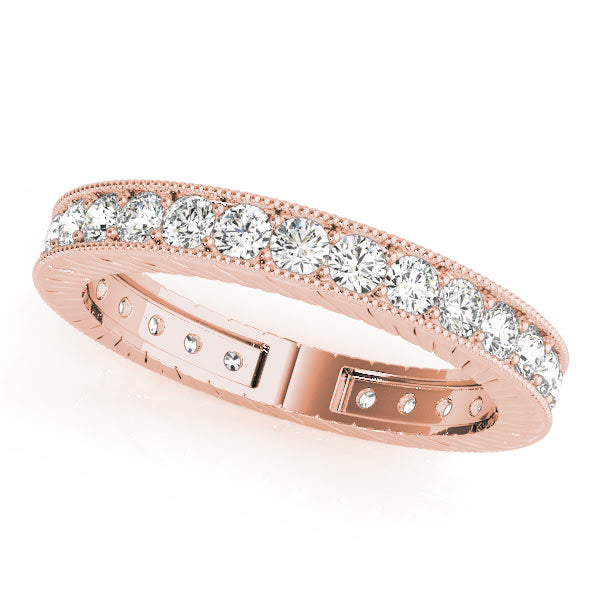 18K Rose Gold 3/8 ct tw Diamond Wedding Ring