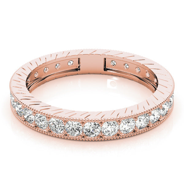 14K Rose Gold 3/8 ct tw Diamond Wedding Ring