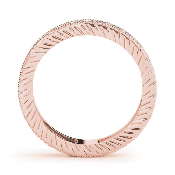 18K Rose Gold 3/8 ct tw Diamond Wedding Ring