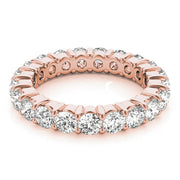 18K Rose Gold 3 ct tw Diamond Wedding Ring