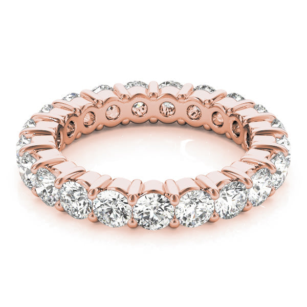 18K Rose Gold 3 ct tw Diamond Wedding Ring