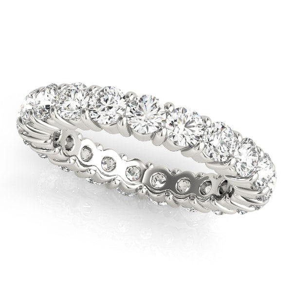 14K White Gold 3 ct tw Diamond Wedding Ring