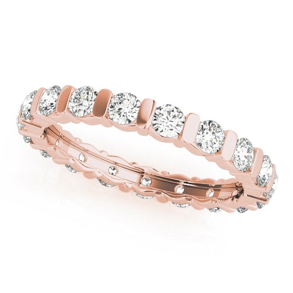 14K Rose Gold 1 1/8 ct tw Diamond Wedding Ring