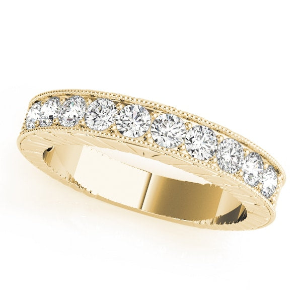18K Yellow Gold 7/8 ct tw Diamond Wedding Ring