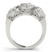 3-Stone Round Diamond Engagement Ring