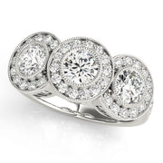 3-Stone Round Diamond Engagement Ring