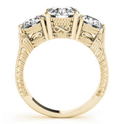 18K Yellow Gold 2 7/8 ct tw Three Stone Diamond Engagement Ring