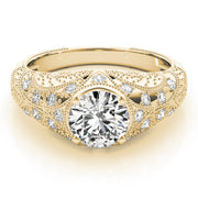 18K Yellow Gold 1 1/5 ct tw Vintage Diamond Engagement Ring