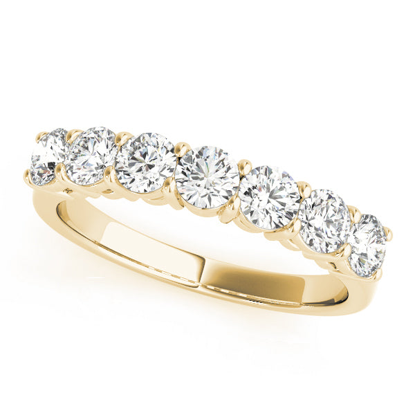 14K Yellow Gold Multi-Stone Diamond Wedding Band