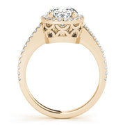 18K Yellow Gold 5/8 ct tw Halo Diamond Engagement Ring