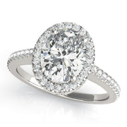 Platinum 5/8 ct tw Halo Diamond Engagement Ring