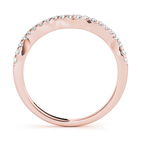 14K Rose Gold 1/5 ct tw Diamond Wedding Ring