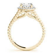 18K Yellow Gold 1 ct tw Halo Diamond Engagement Ring