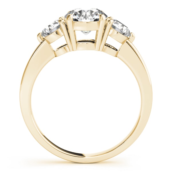 14K Yellow Gold 1 1/2 ct tw Three Stone Diamond Engagement Ring