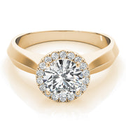 18K Yellow Gold 1 ct tw Halo Diamond Engagement Ring