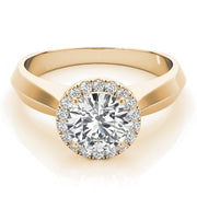 14K Yellow Gold 1 ct tw Halo Diamond Engagement Ring
