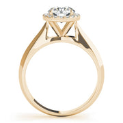 14K Yellow Gold 1 ct tw Halo Diamond Engagement Ring