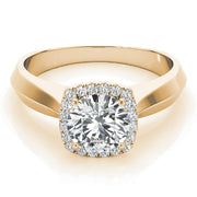 18K Yellow Gold 1 1/8 ct tw Halo Diamond Engagement Ring
