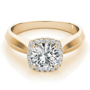 14K Yellow Gold 1 1/8 ct tw Halo Diamond Engagement Ring