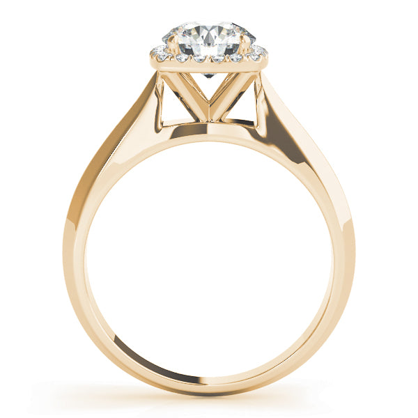 14K Yellow Gold 1 1/8 ct tw Halo Diamond Engagement Ring