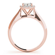 18K Rose Gold 1/2 ct tw Halo Diamond Engagement Ring