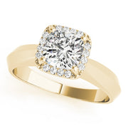 14K Yellow Gold 1 ct tw Halo Diamond Engagement Ring