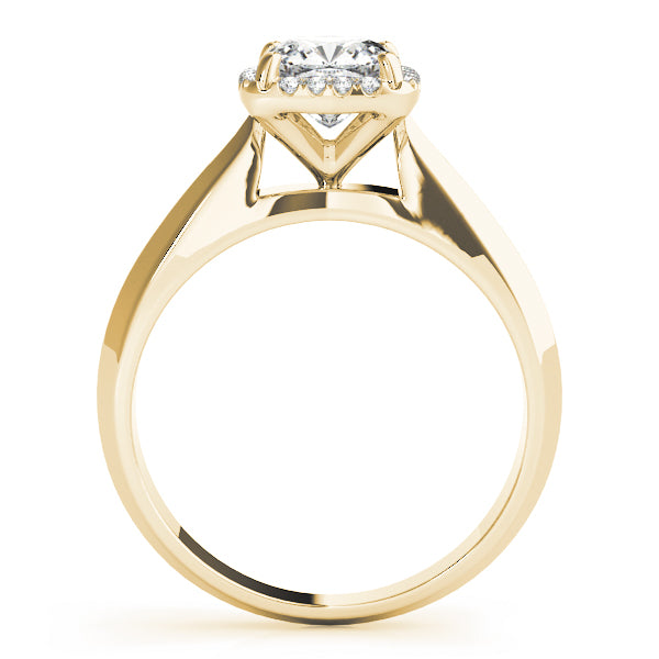 18K Yellow Gold 1 ct tw Halo Diamond Engagement Ring